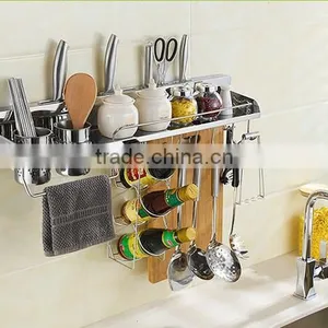 Cheap Oem High End Multi 304 Stainless Steel Wall Mounted Storage Holder Rack as Seen on tv thumbnail-1