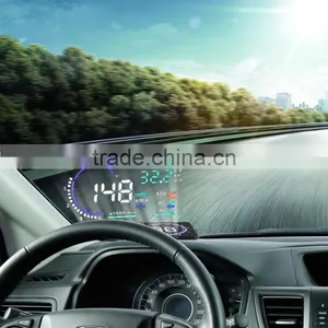 A8 Hud Head Up Display With OBD2 Interface Plug Play KM/h MPH Speeding Warning thumbnail-2