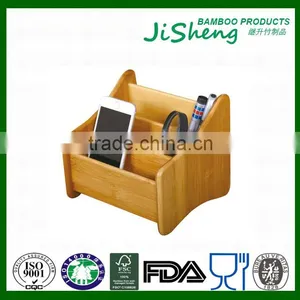 Multifunctional Bamboo Stationary Organizer Office Stationary Storage Box thumbnail-1