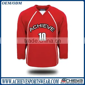 Custom Sublimation New Style Mesh Fabric Team Set USA Ice Hockey Jersey thumbnail-6