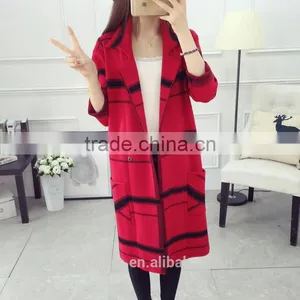 Wholesale Ladies Knitted Sweater Coat Women Long Knit Cardigan thumbnail-1