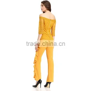 Domin Latest Fashion Lace Fabric off Shoulder Top thumbnail-6
