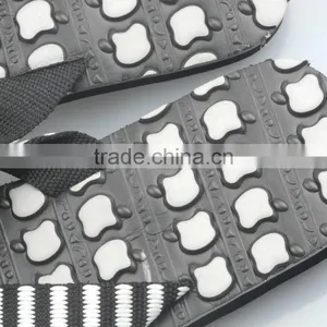 Men's Black and White Flip Flops Stock Shoe thumbnail-3