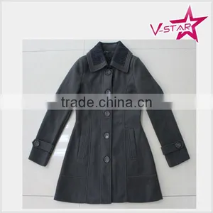 Women Fake Wool Coat for Lady Winter Coat Wholesale thumbnail-1