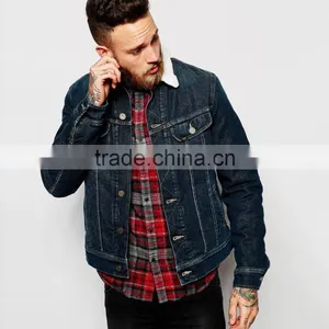 Winter Fashion Warm Black Denim Jacket Men With Fur thumbnail-1