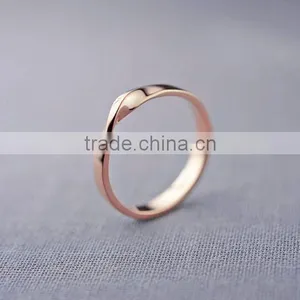 Simple Design Plain Style All Kinds of Eternity O Ring Thin Promise Ring for Wedding thumbnail-3