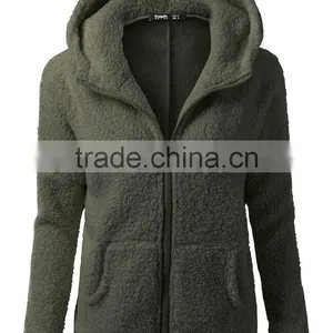 Hot Sale High Quality Super Comfort Custom Zipper up Women's Hoodie Coat thumbnail-6