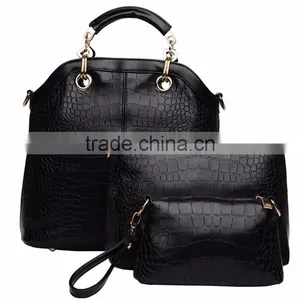 DY0059Z Fashional and Good Quality Ladies pu Bag Set 3pcs Bag Set thumbnail-3