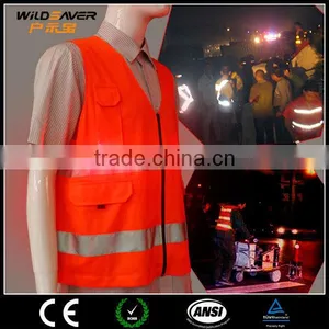 Led Strip Red Safety Vest Fishing Wear Warning Dark Night thumbnail-3