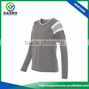 New Arrival Fashion Design Splicing Polyester /cation T-shirt Women thumbnail-4