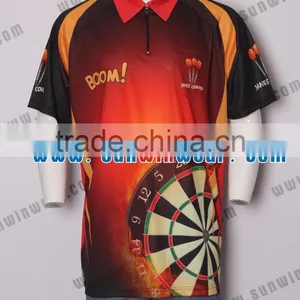Fashional Design Sublimation Printing Custom Dry Fit Sublimation Print Dart Shirts Men Jersey thumbnail-1