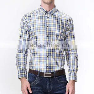 Long Sleeve Formal Shirts for Men Fancy Plaid Printed Garments thumbnail-1