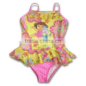 Kids Swimsuit Swimwear One Piece Cut Bow thumbnail-1