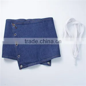 Denim Belt Waistband White Deep Blue Size L thumbnail-1