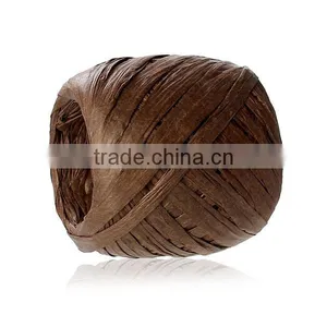 Raffia Paper Jewelry Ribbon Cord Coffee 0.2mm, 4.0mm-8.0mm, 2 Rolls (Approx 20 M/Roll) thumbnail-1