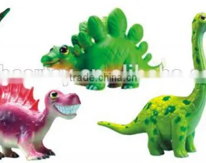 6pcs PVC Cartoon Dinosaur Toy 9'' Dinosaur Life Like Dinosaur Toys for Animals thumbnail-1