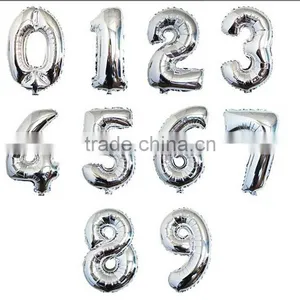 40 Inch Gold Silver Color Foil Number Balloons for Party Decoration thumbnail-2