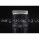 400ml Round Clear Pet Jars With Aluminum Cap thumbnail-1