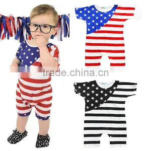 2017 Summer Kids Baby Toddler Clothing Usa Flag Printed Baby Romper Suit thumbnail-1
