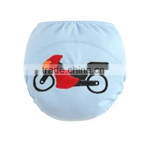 Lovely Animal Design 3 Layers Printed Embroidered Waterproof Pure Cotton Baby Diaper thumbnail-4
