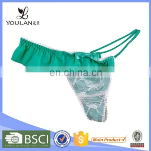 Latex Arrival Popular Sexy Lace Sexy G String Panty Wearing Girls thumbnail-1