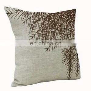 2016 Popular Designed Printing or Embroidery Pure Linen,cotton Cushion Covers in Many Solid Colors for Wholesale or Retail thumbnail-4