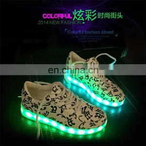 2015 Hottest Street Dance Hip Hop Night Club European Fashion Sport Light Shoes LED thumbnail-1