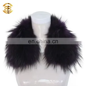 Dyed Large Genuine Raccoon Fur Collar Trim for Coat thumbnail-4
