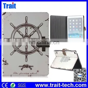 Retro Style Magnetic Flip Stand Time Axis Pattern Leather Case for IPad Air 2 IPad 6,wholesale for Apple Ipad 6 Leather Case thumbnail-2
