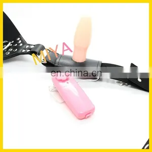 Faux Leather Chastity Belt With Vibrating Dildo & Butt Plug, Vibrating Panties thumbnail-4