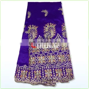 2014 African Wear Beaded Raw Silk George Raw Silk Fabric for Sale No.LG41200489 thumbnail-6