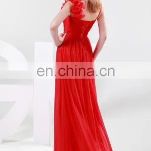 Grace Karin One Shoulder Flower Floor Length Black And Red Evening Dresses CL4448-1 thumbnail-6