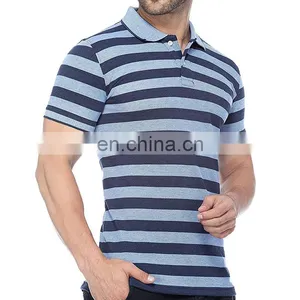 Custom Striped Simple Design Fashion China Cheap High Quality Plain Oversized t Shirt Polo thumbnail-3