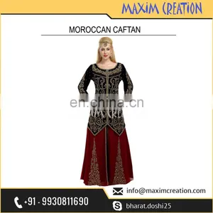New Bling Hand Made Embroidery Kaftan Dress With Unique Design By Maxim Creation thumbnail-1