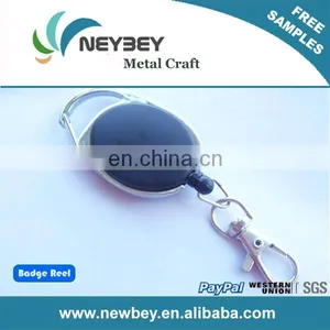 Customized Logo Yoyo Retractable Carabiner id Card Holder Keychain thumbnail-1