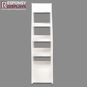 Wooden 4 Tiers Floor Milk Drink Beverage Display Rack thumbnail-2