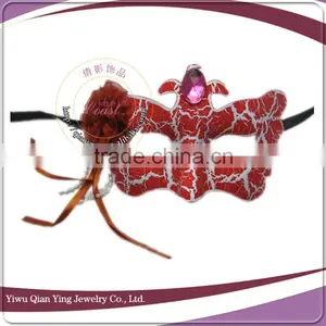 Custom Nice Color Amusement Mask Cocktail Party Mask With Flower thumbnail-2