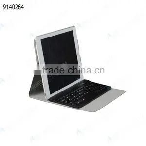 Bluetooth Keyboard for IPad Air,white Plastic Keyboard+ PU 360 Degree Rotating Cover With Removable thumbnail-1