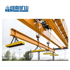 QL 5+5t 10+10t Double Beam Magnetic Overhead Crane With Lifting Beam for Steel Plate thumbnail-5
