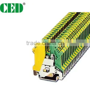Screw Grounding Type Din Rail Terminal Block With 6.20mm Terminal Width thumbnail-1