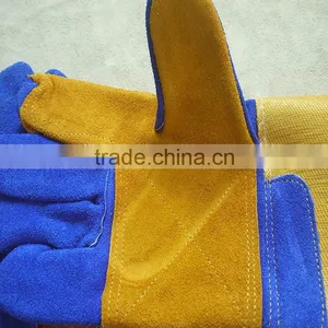 Reinforcement Palm Leather Working Gloves, Industrial and Mechanic Gloves With CE Standard thumbnail-5
