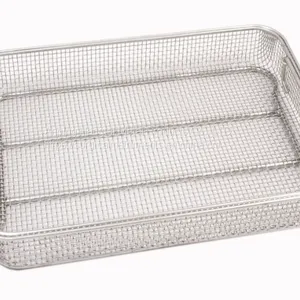 Special Sieve Baskets Made of Stainless Steel With Silicone Holders Classic Crimped Wire Mesh Sterilization Baskets thumbnail-5