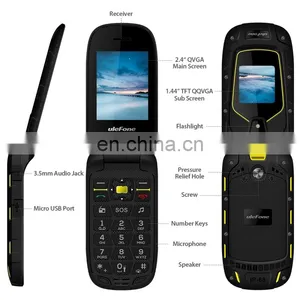 2.4 Inch + 1.44 Inch Ulefone Armor Flip Rugged Phone IP68/IP69K/MIL-STD-810G Waterproof GSM 2g Mobile Phone thumbnail-5