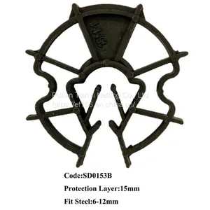 PE/PP 15-20mm Wheel Style Plastic Spacer Protective Layer of Reinforcing Steel Bar Applied in the Civil thumbnail-3