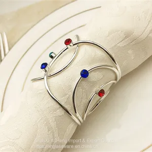 Delicate Aluminum Alloy Napkin Rings in Gold Silver For Fashion Towel Buckle Holder Table Decorations thumbnail-5