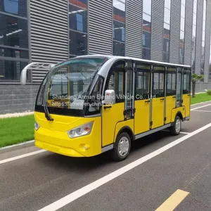 Five Row 14 Seat Electric Sightseeing Bus , Tour Mini Bus thumbnail-3