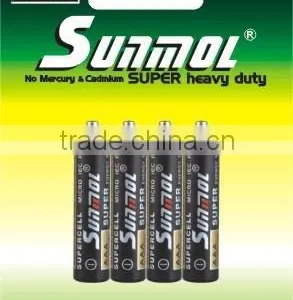 1.5v Um4 Aaa Size Zinc Carbon Battery Made in China thumbnail-5
