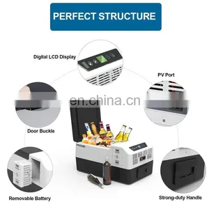 15L 30L 40L 50L Waterproof Refrigerator Portable Solar Car Fridge AC DC Camping 12v Freezer for Outdoor RV 4DW thumbnail-3