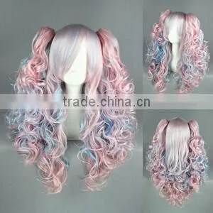 Medium Multi Color Lolita 70CM+50CM Tonytail Wave Clip On Ponytail Hair Wig thumbnail-1