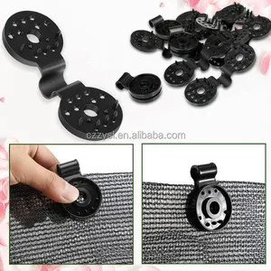 Shade Cloth Clips - Black Round Plastic Sun Shade Clip thumbnail-2